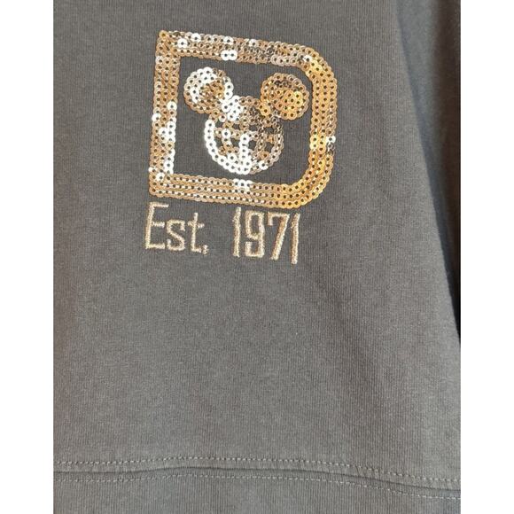 Walt Disney World Size Medium Briar Rose Gold Sequin Pink Gray Spirit Jersey - Picture 3 of 8